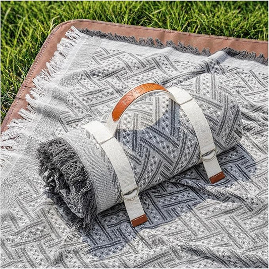 2 in 1 Extra Large Boho Beach Blanket Towel Picnic Camp Mat Family Beach Trip Essentials Summer Vacation Must Have Travel Accessories Lake Day Necessities Stuff Thing Need Gear Gift Item Gadget 2026