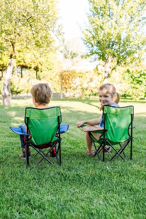 Pacific Play Tents – Kids Folding Chair, 100 lbs. Weight Capacity - Emerald Green