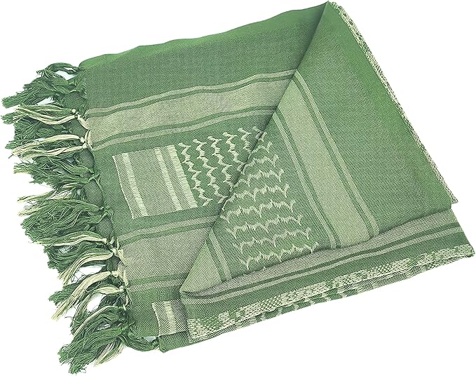 Luxns Military Shemagh Tactical Desert Scarf / 100% Cotton Keffiyeh Scarf Wrap for Men And Women
