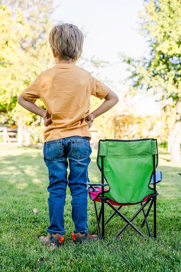 Pacific Play Tents – Kids Folding Chair, 100 lbs. Weight Capacity - Tri-Color