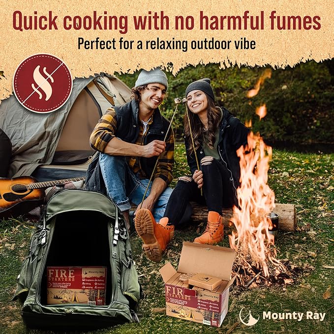 100 pcs Fire Starters for Campfires – Waterproof– All-Weather Fire Starters – for Indoor & Outdoor Use