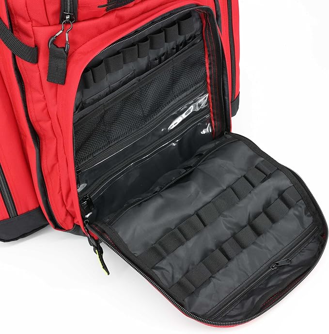 Lightning X TacMed ALS Oxygen Trauma Backpack w/Modular Pouch System - RED
