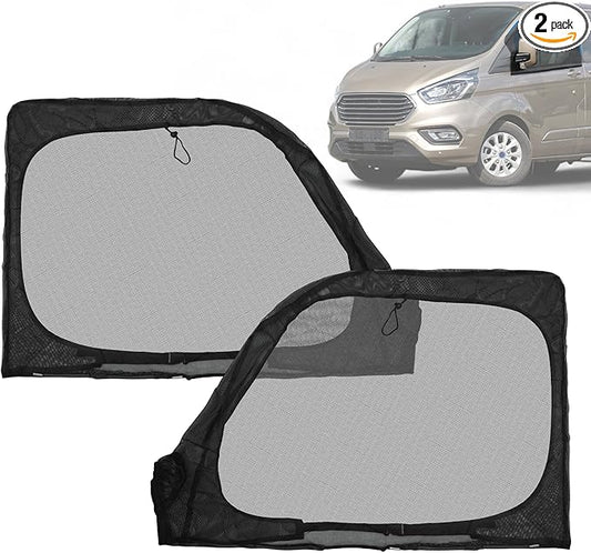 Magnetic Mosquito Screen for Front Door for Ford Transit Connect 2002-2025 47x31in Van Front Side Window Anti Mosquito Net Fine Nylon Mesh for Camping Fishing Field 1 Pair