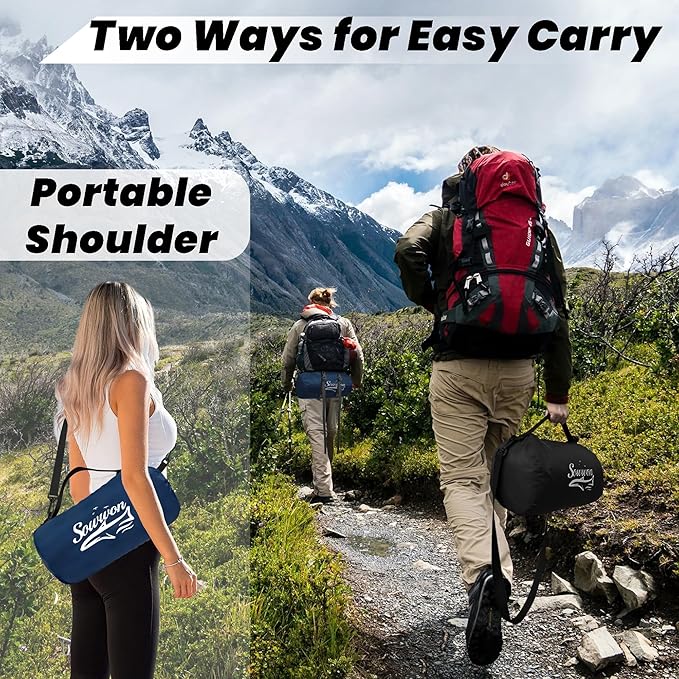 Waterproof Outdoor Blanket 62”X 51” Packable, Stadium Blankets for Camping with Sherpa Fleece Lining, Large Windproof Emergency Throw for Garss Picnic Hiking Road Trip, Machine Washable, Black 300GSM