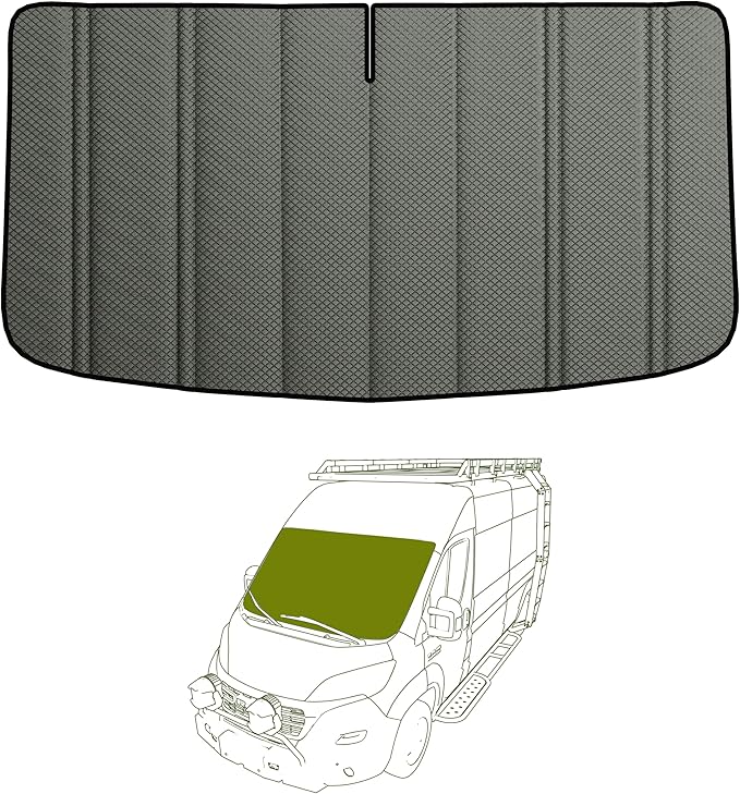 Windshield Cover for Ram Promaster Van,2014-2026,Insulated Blackout Foldable Windshield Sunshade, AllSeasonGuard