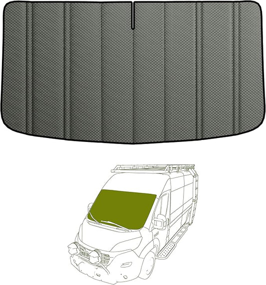Windshield Cover for Ram Promaster Van,2014-2026,Insulated Blackout Foldable Windshield Sunshade, AllSeasonGuard