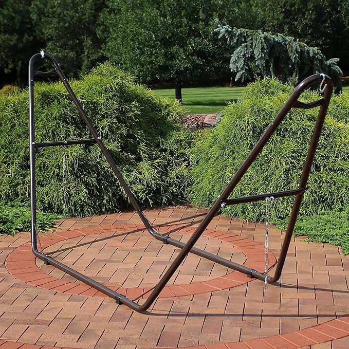Sunnydaze Decor Universal Double Hammock Stand Only - 550-Pound Capacity - Heavy-Duty Hammock Stand for Outside - Fits 9 to 14 Foot Hammocks - Bronze