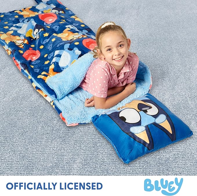 Silk Touch Sherpa Slumber Bag for Boys and Girls, Sleeping Bag with Zipper, 27 x 56 inches