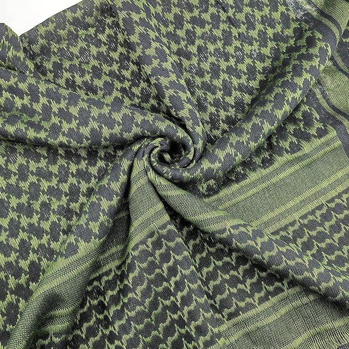 Luxns Military Shemagh Tactical Desert Scarf / 100% Cotton Keffiyeh Scarf Wrap for Men And Women