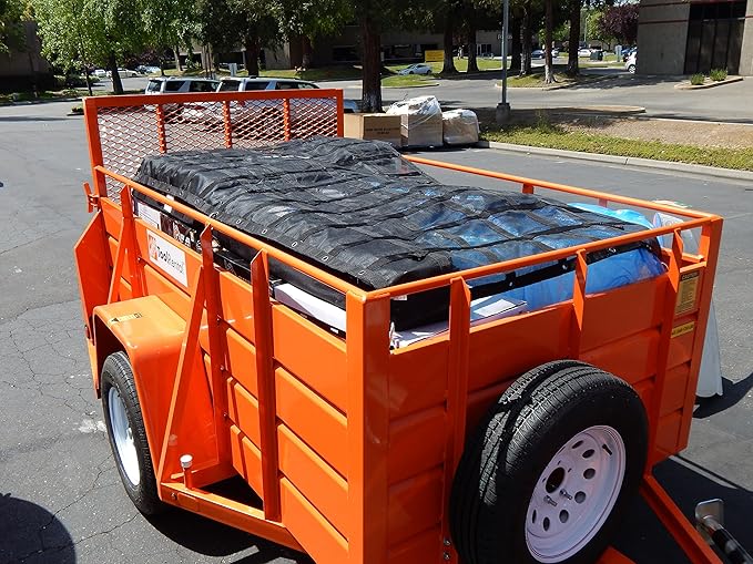 Gladiator Cargo Nets - Heavy Duty Cargo Net - Utility Beds and Trailers - Roof Racks - Accesories- SUV- (GUN-100) 4' x 8'