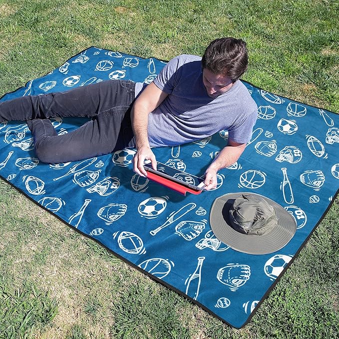 Catalonia Waterproof Stadium Blanket, Windproof Wearable Poncho for Football Sideline & Sports Events for Fans, Portable, Durable Outdoor Blanket for Camping & Tailgating
