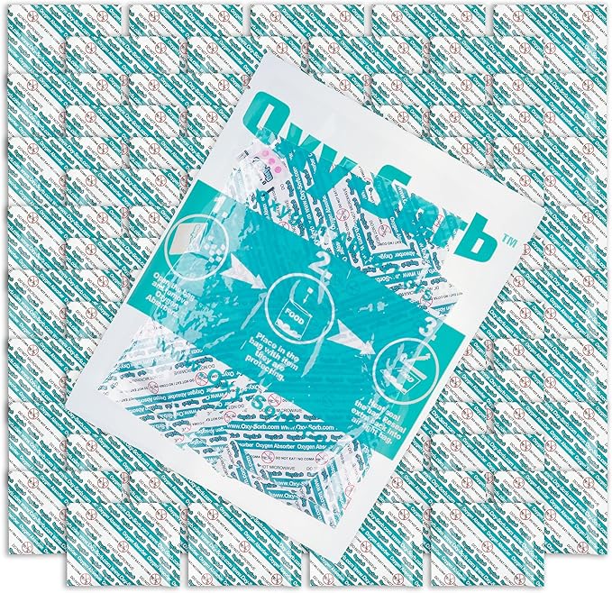 OxySorb 300cc Oxygen Absorbers for Food Storage (100 Pack) – Food Grade, Long-Term Freshness Preservation, Ideal for Emergency & Survival Supplies